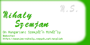 mihaly szemjan business card